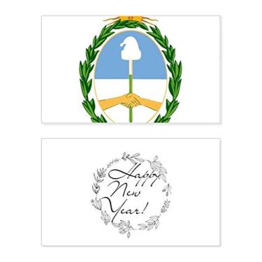 Imagem de Cartão de felicitações Buenos Aires Argentina com emblema nacional de Ano Novo