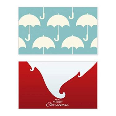Imagem de Guarda-chuva branco, estampa meteorológica, feriado, feriado, cartão de felicitações, mensagem de Natal