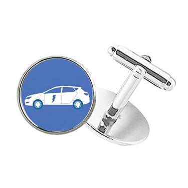 Imagem de DIYthinker Abotoaduras com clipe de botão redondo para veículos energéticos protegem o meio ambiente