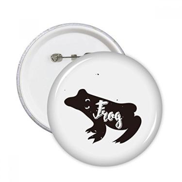 Imagem de Sapo preto e branco animal pinos redondos crachá botão decoração roupas presente 5 peças