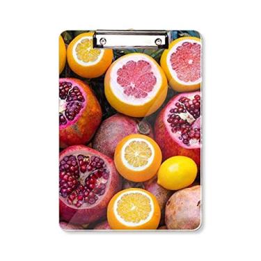 Imagem de Quadro de prancheta Fresh Tropical Fruit Nature Quadro para escrever A4