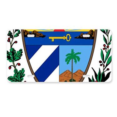 Imagem de DIYthinker Emblema Nacional Cuba Placa de Licença Decoração Aço Inoxidável Automóvel
