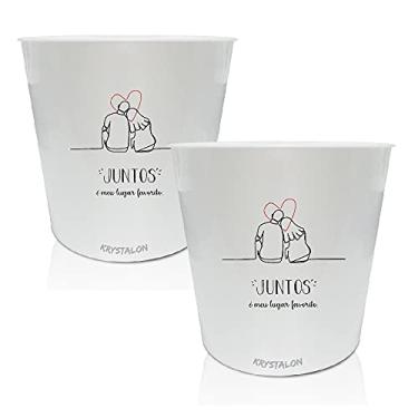 Imagem de Kit 2 Baldes de Pipoca Personalizados Juntos - Para Dia dos Namorados