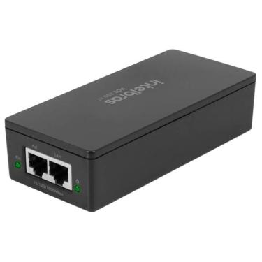 Imagem de Fonte PoE+ Injetor Intelbras POE 200 AT Gigabit 802.3af/at Energia e Dados através do cabo Ethernet