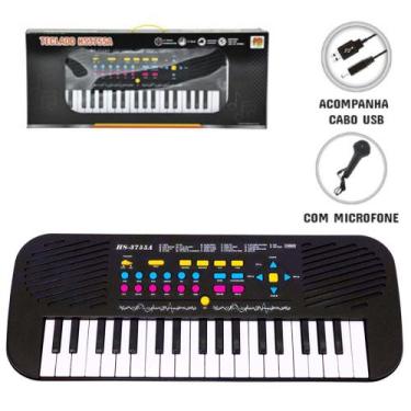 TECLADO INFANTIL PIANO BRINQUEDO MUSICAL COM KARAOKE E MICROFONE PARA  CRIANÇAS em Promoção é no Buscapé