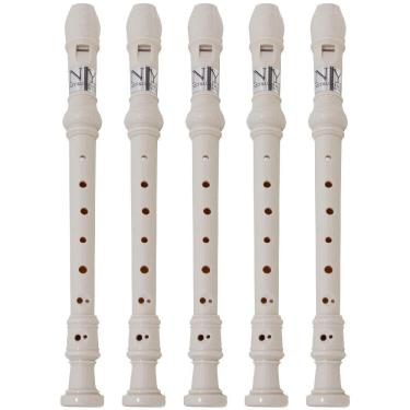 Imagem de Kit 5 Flautas Doce Barroca FL 20B New York