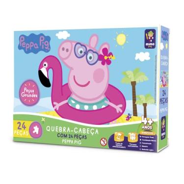 Imagem de QUEBRA CABEÇA GIGANTE 24PÇ PEPPA NA PRAIA - PEPPA PIG - MIMO BRINQUEDOS