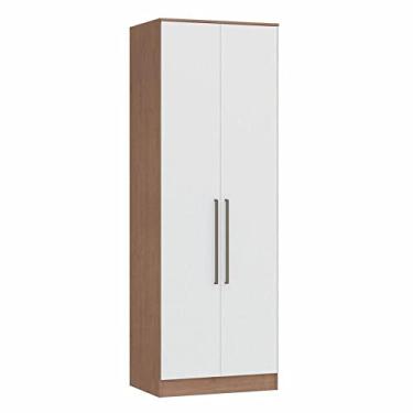 Imagem de Guarda Roupa Modulado 2 Portas 2 Gavetas Requinte Móveis Castro Macadâmia/branco Line
