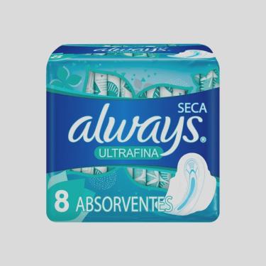 Imagem de Absorvente Always com Abas Ultrafino Seca Active c/8un