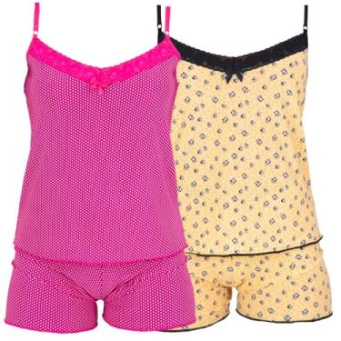 Imagem de Kit 2 Baby Doll Thays Pijama para Dormir Liganete (M, Coloridos)