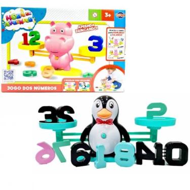Imagem de Brinquedo Didatico Jogo dos Numeros Balanca Pinguim +3 Toyng