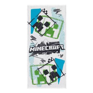 Imagem de Toalha Banho Infantil Felpuda 60x1,20m Minecraft Abstrato