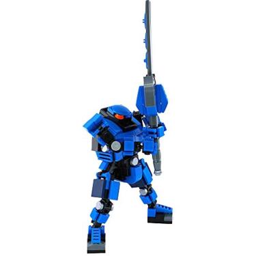 Imagem de Conjunto Mecha Frame Sci-Fi Blue Robot Armor Mech Building Action Bricks Keiji 5005