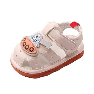 Imagem de Sandálias infantis para meninas sandálias macias leves respiráveis antiderrapantes moda fofa criança infantil, Cinza, 6 Infant