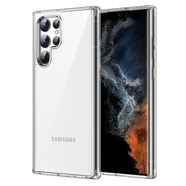 Imagem de JETech Capa para Samsung Galaxy S22 Ultra 5G 6,8 Polegadas, Case Protetora de Telefone à Prova de Choque Não-Amarelecimento, Capinha Parte Traseira PC Rígido Anti-Riscos (Claro)