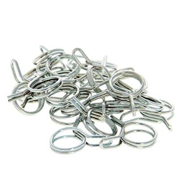 Imagem de Bettomshin 20 peças braçadeira de mangueira de mola de fio duplo 11 mm motocicleta ATV linha de combustível tubo de mangueira de silicone clipes de mola zinco banhado tom prata