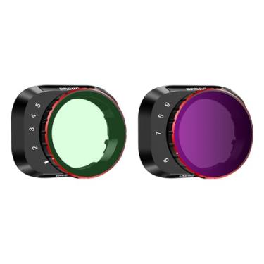 Imagem de BRDRC Filtros Mini 4 Pro ND, conjunto de filtros ND variáveis ND4-ND32 (2-5 paradas) ND64-ND512 (6-9 paradas) para acessórios de lente DJI Mavic Mini 4 Pro