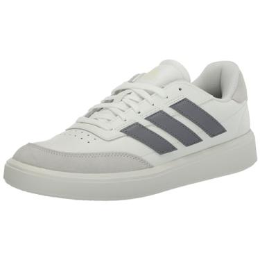 Imagem de adidas Tênis Courtblock masculino, Branco/cinza/cinza órbita, 8.5