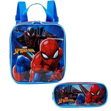 Imagem de Lancheira Térmica Infantil Spiderman Homem Aranha Estojo