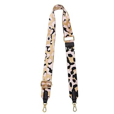 Imagem de nuoku Alças de bolsa de substituição para bolsas alças para bolsas alças de bagagem, estampa de leopardo