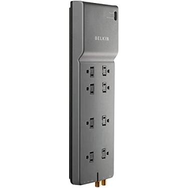 Imagem de Belkin BE108230-06 Protetor contra surtos para casa/escritório (8 tomadas; 2,54 cm/2-out proteção para telefone/modem e proteção coaxial)