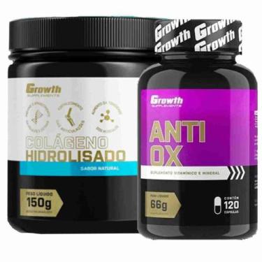 Imagem de Colágeno Em Pó 150G + Anti-Ox Antioxidante 120 Caps Growth