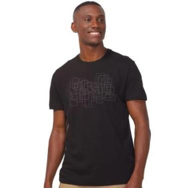 Imagem de Camiseta Aramis Masculina Regular Geometric Relief Preta-Masculino