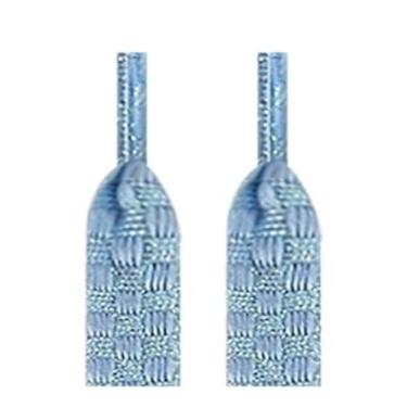 Imagem de Cadarços Padrão Xadrez Ondulados Cadarços Elásticos Para Tênis Crianças Adultos Tênis De Corrida Acessórios (Color : Colorful blue, Size : 160cm)