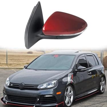 Imagem de Espelho retrovisor lateral adequado para Volkswagen VW Golf 6 A6 MK6 2009-2013 Conjunto de espelho lateral de substituição do espelho retrovisor, ajuste de lente elétrica, aquecimento, seta