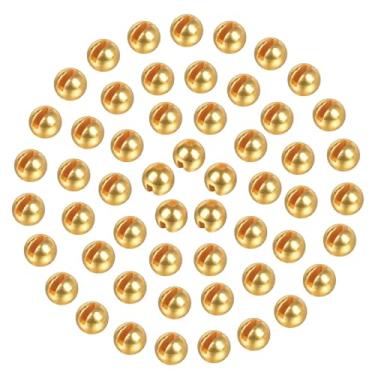 Imagem de MUUNN 150 peças de 1,5 a 6,4 mm de tungstênio com ranhuras para amarrar mosca multicoloridas contas de tungstênio galvanizadas