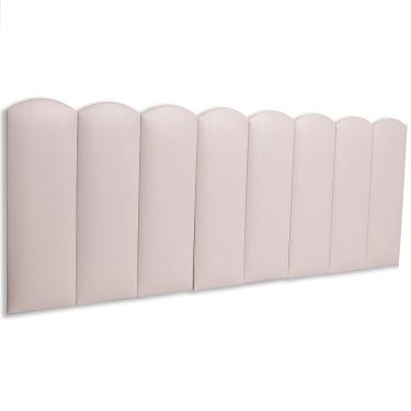 Imagem de Cabeceira Queen Estofada  Kit 8 Placas  Nuvem - Courino Marfim / Off White