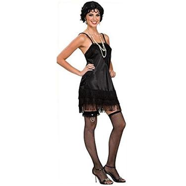 Imagem de Rubie's Fantasia de melindrosa preta de luxo, Preto, Large