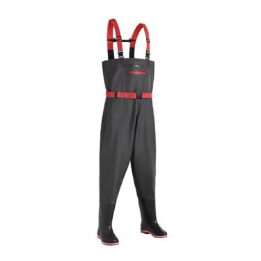 Imagem de Waders Waders De Quadril Em PVC Para Homens, Waders De Peito Com Botas Para Pesca E Caça, Calças Vadeantes Com Bolsos Selados(Green,40 EU)