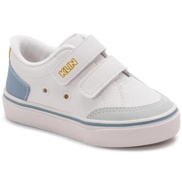 Imagem de Tênis Infantil Klin Freestyle Baby Branco/Azul Cor:Branco;Tamanho:22