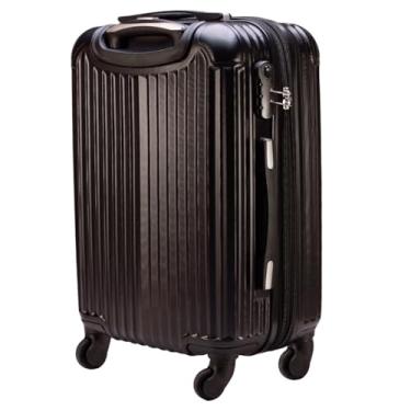 Imagem de Mala de Viagem de Bordo Abs 10kg Expansiva ANAC 360 Graus com Senha (Preto)