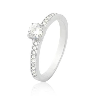 Imagem de Anel Solitário de Prata Life Cristais