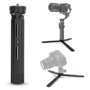 Imagem de Akeipho Mini tripé de alumínio ajustável, tripé de mesa para câmeras DSLR, Zhiyun Weebill/Smooth/Crane, DJI Ronin S/SC/RSC/RS, Osmo Mobile, tripé com alça estabilizadora (ajustável em 4 níveis)