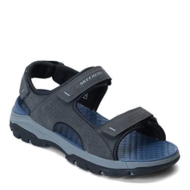 Imagem de Skechers Sandália aquática masculina Tresmen-Garo com bico aberto, Carvão, 14