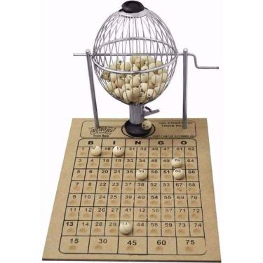 Imagem de Jogo de Bingo Treis Reis - Globo de Madeira com 75 Bolinhas