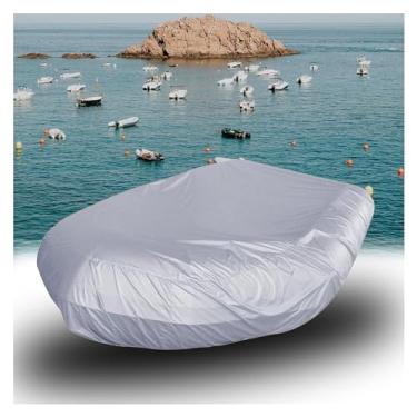 Imagem de Capa inflável para barco, capa impermeável UV de tamanho grande, deriva, equipamento de proteção de barco grande, capa de barco impermeável para barcos de borracha (cor: cinza, tamanho: 420 * 210 * 46