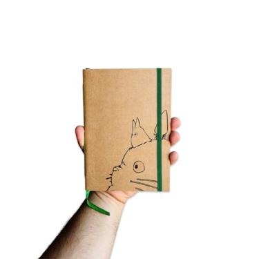 Imagem de Sketchbook Caderno Studio Ghibli Meu Amigo Totoro com Elástico e Marca Página Aquarela (Reciclado 80 Páginas, M (10x14cm))