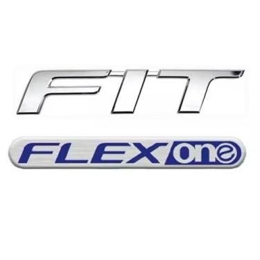 Imagem de Emblema Letreiro Honda Fit FlexOne Ano 2015 Acima Peça Cromada