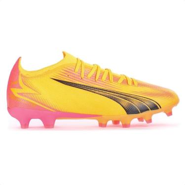 Imagem de Chuteira Puma Campo Ultra Match FG/AG BDP Laranja Rosa e Preto - Masculino-Masculino