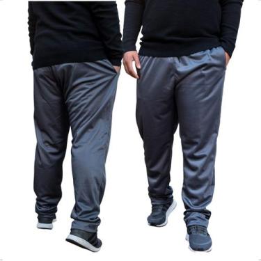 Imagem de Kit 2 Calças  Jogger Plus Size Lisa Masculina Elástico Na Barra 106 -