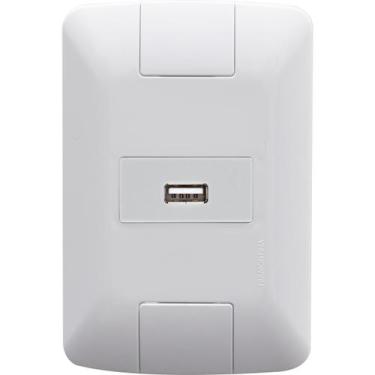 Imagem de Conjunto modulo tomada usb 1,5a bivolt linha aria tramontina