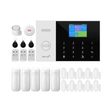 Imagem de Sistema De Alarme Sem Fio Para Casa Inteligente Tuya GSM WiFi Compatív