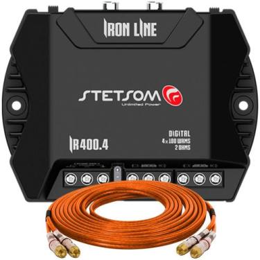 Imagem de Modulo Ir400.4 Stetsom 400w + Cabo Rca 5m Blindado Plug Ouro