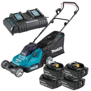 Imagem de Cortador De Grama 4 Baterias 18v 5ah Makita Dlm432z Com Carregador Dup