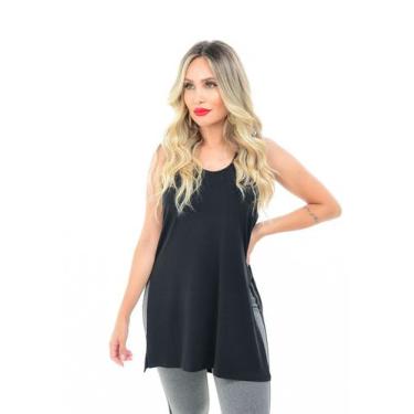 Imagem de Regata Adamas Veste Legging Academia, Preto, P