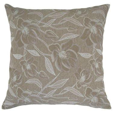 Imagem de Almofada Jacquard Flores 40x40cm Ráfia - FASTLAR